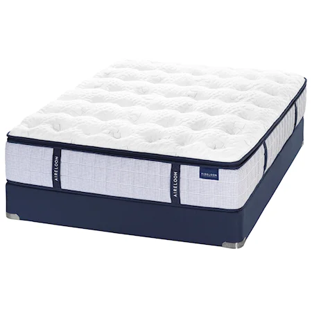 Twin Luxetop Firm Coil on Coil Luxury Mattress and Low Profile V-Shaped Semi-Flex Grid Foundation